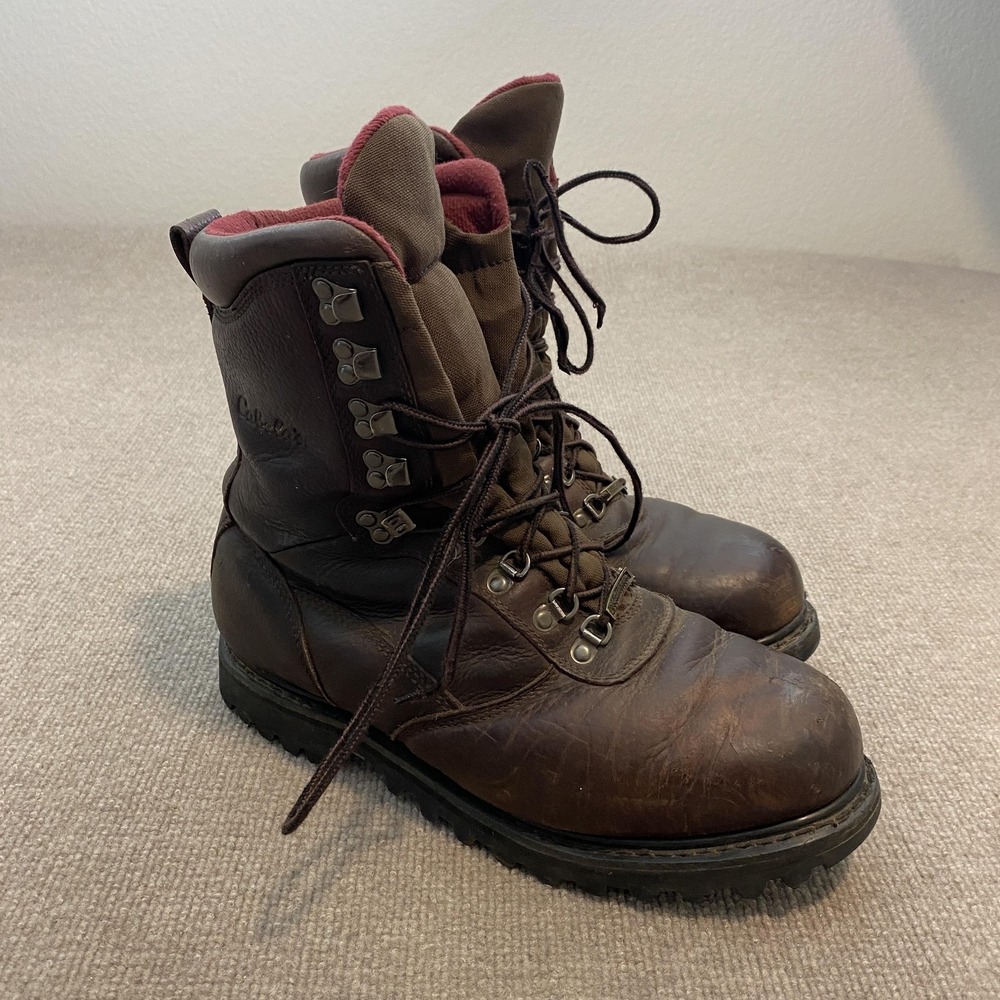 Cabela's Snow Boots Mens Size 11.5D Brown‎ Leather Gore-Tex Thinsulate Hunting